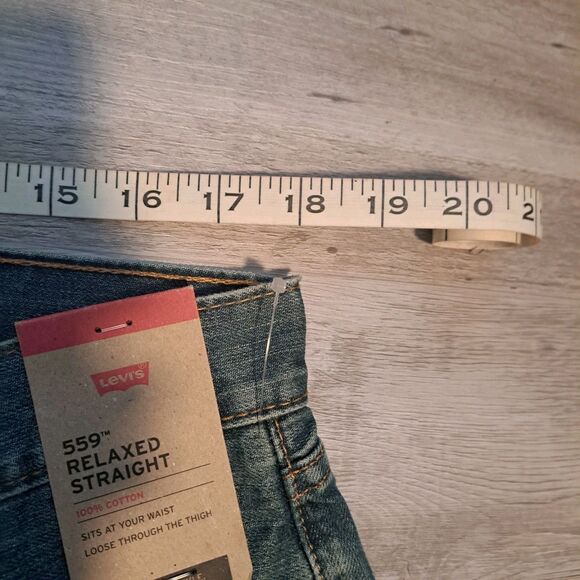 LEVI'S 559 Relaxed Fit Straight Leg Men Size 36x36 Denim Blue Stretch Cotton NWT - Picture 6 of 14